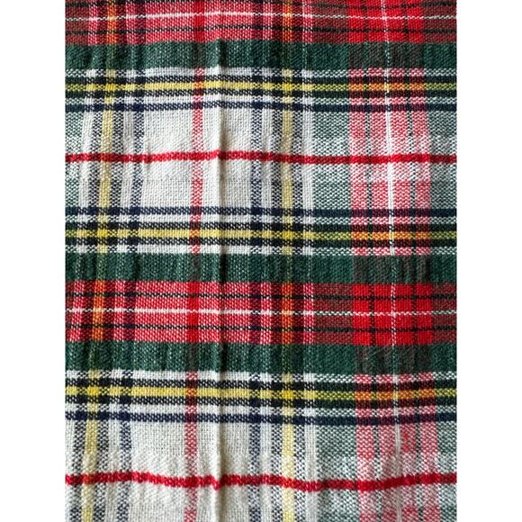 Vintage Handmade Red, Green Plaid high rise wide leg cuffed pants size medium - Picture 14 of 16